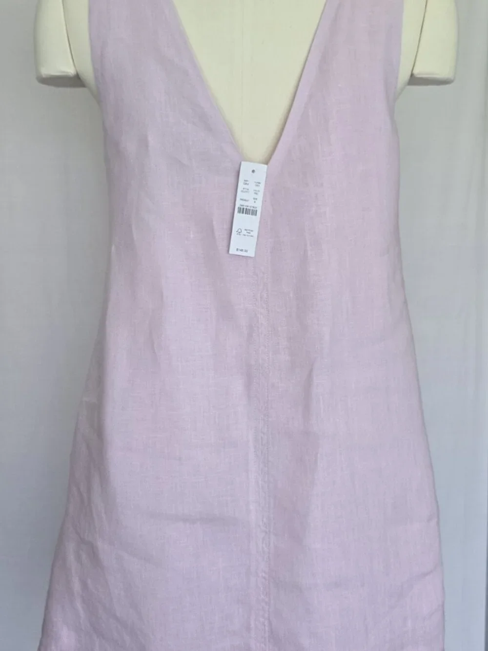 J.Crew Billie Linen Shift Dress NWT Size 8 Peppermint Ice Lavender Pink CU777